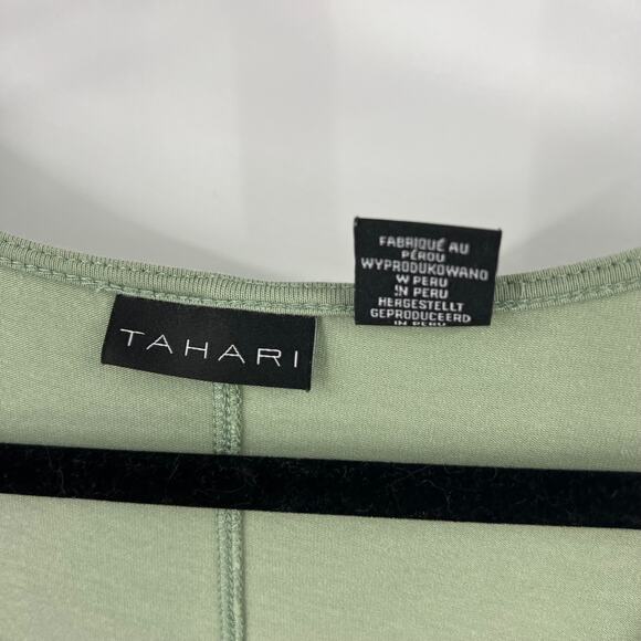 Tahari Light Green Half Sleeve Blouse Scoop Neckline Lightweight Women's 1XL - Picture 7 of 8